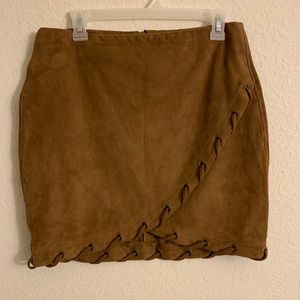 Suede Mini Skirt